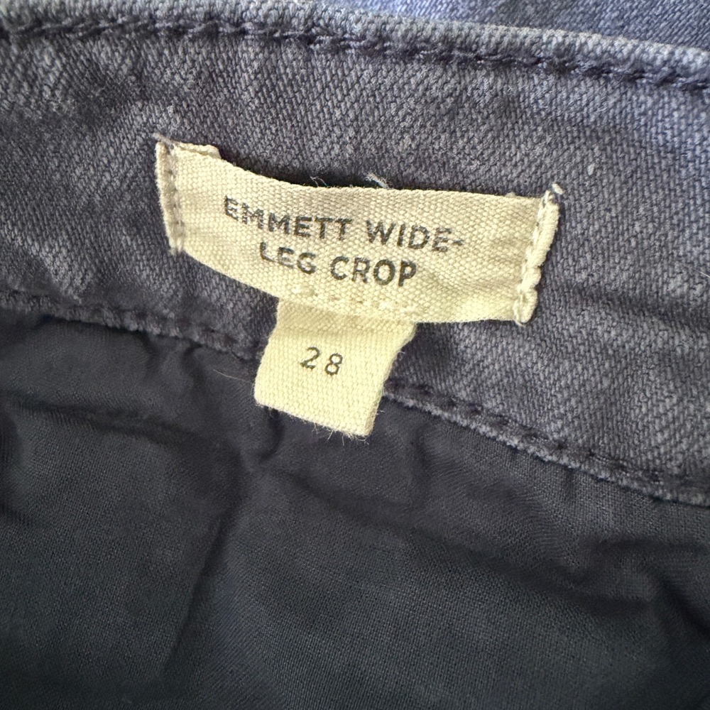 Madewell Emmett Wide Leg Crop Pants Women's Size 28 Gray High Rise Casual - Picture 5 of 10